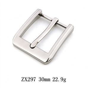 Thin Rectangular Polished Zinc Alloy Pin <b>Buckle</b> 31mm Lightweight Fastener For Canvas Strap Backpack <b>Belt</b> Replacement Hardware - Product Image 2