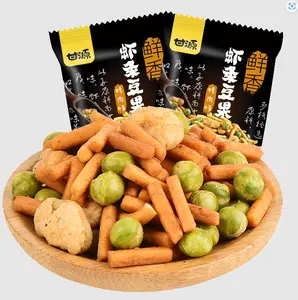 wholesale snacks 75g*32 Ganyuan Barbecue Flavor Shrimp Crackers and Peas snacks