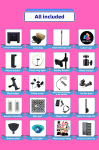 บูธถ่ายภาพ360องศาแบบมืออาชีพไฟ LED เปลี่ยนสีได้ด้วยแบตเตอรี่สำหรับสมาร์ทโฟน iPad กล้อง SLR - Product Image 3