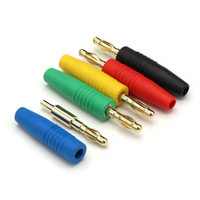 Connecteur banane plaqué or en cuivre pur 4 mm, connecteur de test de panneau, soudage, amplificateur de puissance, haut-parleur audio, résistant à la tension, isolation