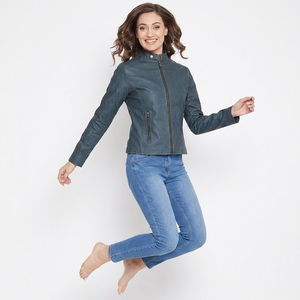 Most Popular Include the Biker (Moto), Bomber, Racer Cafe Racer, the <b>Blazer</b>, and the Trench Coat Women's <b>Leather</b> <b>Jackets</b> - Product Image 3