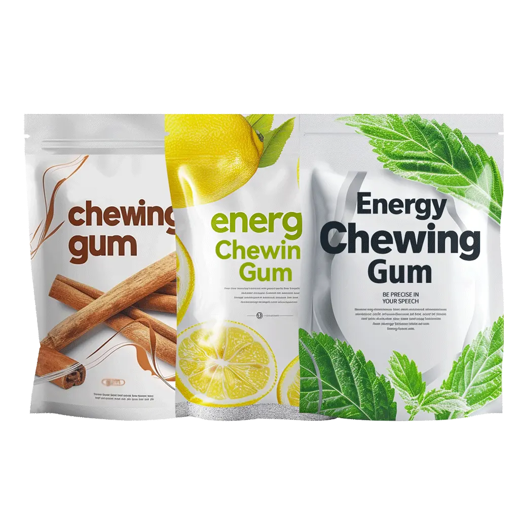 Biodegradable Chewing gum wholesale jawline chewing gum sugar free 100% xylitol caffeine gum