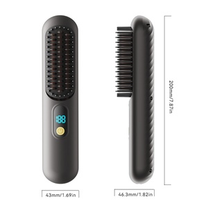 Wireless Hair Straightener Hot Comb <b>Heating</b> Professional Electric <b>Brush</b> Smoot Hairstyle Iron Negative Ion Hair Care Comb - Product Image 1