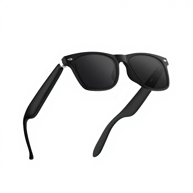 ERON New Smart Sunglasses Black Fashionable Call-Enabled Music-Playing Touch-Based Voice Assistant Magnetic Smart Glasses