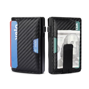 Custom Men's Slim Metal Card <b>Money</b> Clip Lightweight Business <b>Wallet</b> RFID Protection Microfiber Plain for Credit Cards - Product Image 6