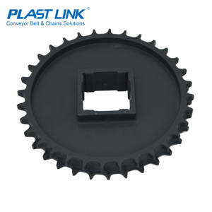 Piñón de nailon para correa modular de <span class=keywords><strong>pl</strong></span>ástico <span class=keywords><strong>PL</strong></span> 1100, componente transportador 800, estructura de transporte de alimentos y bebidas dividida de una pieza - Product Image 3