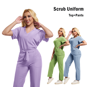 زي طبي عالي الجودة مخصص للممرضات والمستشفيات والصالونات والمنتجعات الصحية، بدلة تمريض، زي طبي نسائي بجيوب كبيرة - Product Image 3