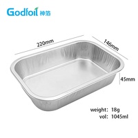 Plateaux de cuisson jetables en aluminium épais et robustes à paroi lisse pour l'emballage alimentaire des restaurants