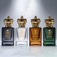 Flacon de parfum vide en gros 50 ml en verre avec atomiseur unique et boîte, conteneur cosmétique en vrac, logo personnalisé OEM