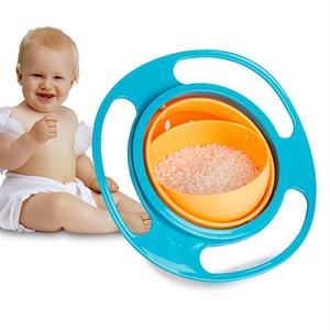 Plato de Alimentación Sólida Antiderrames para Bebés, Plato Giratorio de 360 <span class=keywords><strong>Grados</strong></span>, Plato de Equilibrio, Plato Volador para Bebés - Product Image 1