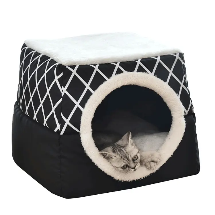 Indoor Large Pet Cat House Leichte und langlebige Katzen betten aus natürlichem Wollfilz