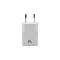 Chargeur GaN ultra-fin PD 30W, taille compacte, adaptateur de charge rapide USB-C, compatible QC 3.0, ignifuge, tension universelle 100-240V