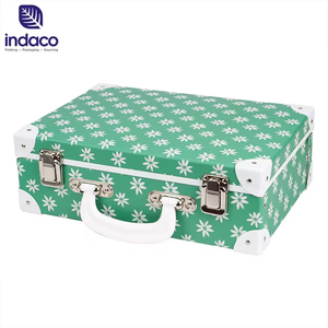 Decorative Vintage Mini Suitcase, <b>Floral</b> Pattern Hand‑held Storage <b>Box</b> With Metal Lock, Home Decoration & Photo Prop Gift Case - Product Image 3