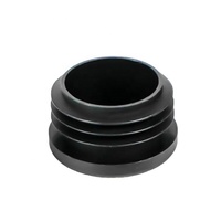 Bouchon d'extrémité de Tube rond 45x45mm bouchons d'insertion en plastique pour clôture Post tuyau couvercle Tube chaise noir
