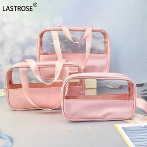 Trousse de toilette de voyage faites votre propre logo sac cosmétique en PVC transparent étanche trousse de toilette de marque privée - Product Image 5