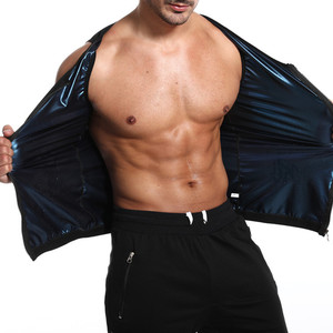 Débardeur de sudation et de compression <span class=keywords><strong>pour</strong></span> hommes, gilet de fitness avec fermeture éclair, <span class=keywords><strong>pour</strong></span> le sport et le remodelage corporel, effet <span class=keywords><strong>ventre</strong></span> plat - Product Image 2