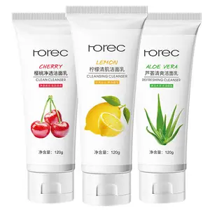 OEM Rorec 버찌 알로에 vera 본질 숨구멍 정화 얼굴 크림 수화 부드러운 세척제