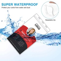 Porte-Badges Personnalisables pour Billets, Accréditations, Étiquettes Nom, PVC Transparent Étanche, Protège-Cartes d'Identité avec Cordon pour Événements Sportifs
