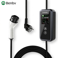 Cargador Inteligente TUYA para Vehículos Eléctricos Tipo 2 CCS2 32A 7kW 11kW 22kW, Cable de Carga CA de 2.7 Pulgadas, IP66, Temporizador Ajustable, Control por Aplicación para Coche Eléctrico