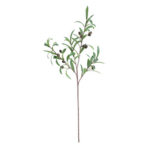 กิ่งมะกอกประดิษฐ์ Ruilisi พร้อมผลไม้สีเขียว ใบแยก 4 แฉก สำหรับตกแต่งบ้าน อุปกรณ์ประกอบฉากงานแต่งงาน - Product Image 5
