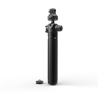 Trépied multifonctionnel extensible, bâton de selfie 2-en-1 et trépied de bureau avec vis 1/4'' et adaptateur GoPro, conception à ouverture rapide