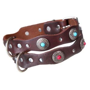 Popular personalizado nuevo diseño de moda de cuero perro ajustable Jeweled Pet Collar para perros - Product Image 1