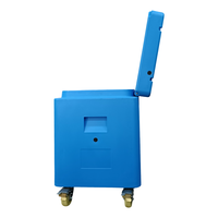 Conteneur isotherme industriel 315L pour glace carbonique, en LLDPE rotomoulé, robuste et isolé, avec roues, réutilisable pour la pêche