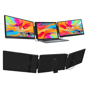 Monitor de pantalla triple de 15,6 pulgadas para ordenador portátil, Full HD IPS, Plug and Play, USB C, HDMI, Compatible con PC, teléfono, Switch - Product Image 1
