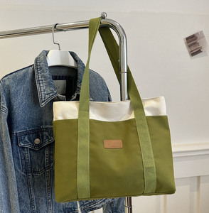 Sac en toile de coton épais, portable, réutilisable, avec logo personnalisé, sac fourre-tout en toile pour les courses, sac en toile durable avec poignée robuste - Product Image 5