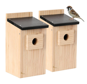 Lot de 2 nichoirs résistants aux intempéries pour jardin extérieur, attire les colibris, les pinsons, les verreaux, les hirondelles, <span class=keywords><strong>d</strong></span>écoration de jardin - Product Image 1