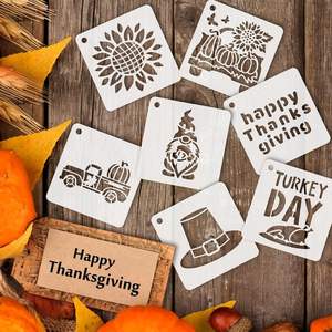 ชุดลายฉลุสำหรับฤดูใบไม้ร่วงขนาดเล็ก3นิ้วขนาด56แพ็คสำหรับงานประดิษฐ์ทำด้วยตัวเองเครื่องประดับไม้ผ้าตกแต่งหน้าต่างสำหรับภาพวาด - Product Image 6