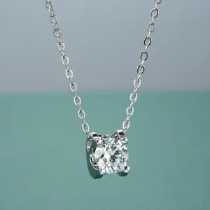 Collane di gioielli di moda raffinata personalizzata collana di Moissanite 925 argento Sterling femminile ciondolo con clavicola selvaggia diamante solitario