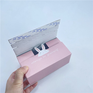 Cajas de Cartón Kraft Ecológicas Corrugadas <span class=keywords><strong>con</strong></span> Cremallera y Tira de Rasgado, Planas, <span class=keywords><strong>con</strong></span> Logotipo, para Envío de Ropa - Product Image 4