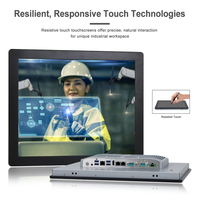 Panel PC Industrial Todo en Uno de 19 Pulgadas IP65 con Pantalla Táctil Resistiva, Diseño Integrado para Montaje en Pared, Disponible en Stock