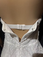 Robe de soirée élégante blanche style célébrité, longue, coupe droite, taille naturelle, avec sequins et patchwork numérique, taille XS