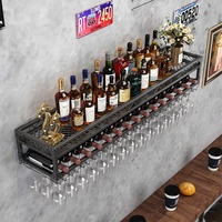 Meuble de bar mural moderne pour la maison, étagère murale porte-verres à vin inversés, support créatif pour verres à vin de salle à manger