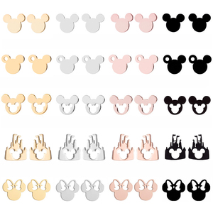 Dainty กันน้ำ PVD ชุบเงิน18K สแตนเลสขนาดเล็กมินนี่เมาส์มิกกี้ต่างหูสตั๊ดเครื่องประดับสำหรับผู้หญิง - Product Image 2