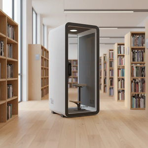 Cabina Acústica Minimalista para Reuniones UNIBOOTH, Cabina <span class=keywords><strong>de</strong></span> Oficina Insonorizada, Cabina <span class=keywords><strong>de</strong></span> Trabajo Ecológica y Privada para Estudio Creativo o Diseñador - Product Image 3