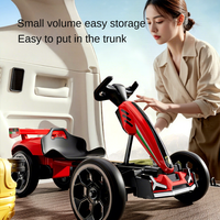 Go-Kart Eléctrico con Control Remoto para Niños de 1 a 6 Años, con Doble Tracción, Llantas EVA, Plegable, con Luces LED, Regalo Ecológico