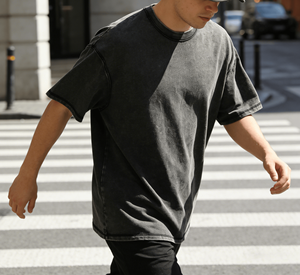 Camisetas de Verano para Hombre, Cuello Redondo, Manga Corta, Estilo Urbano, Color Sólido Personalizado, Transpirables - Product Image 1