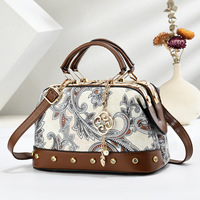Sac à main femme grande capacité en PU gaufré avec fermeture éclair, style chinois et occidental, porté épaule/bandoulière – Meilleure vente 2026
