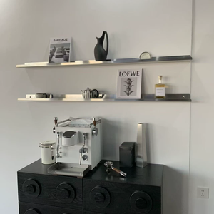 رف حائطي متعدد الطبقات من الفولاذ المقاوم للصدأ لركن القهوة، تصميم عصري ومتين - Product Image 4