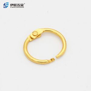 YIWANG, anillo de libro de hojas sueltas doradas de 0,6 pulgadas, anillos de encuadernación de libros para cuaderno, álbum de fotos diario - Product Image 2