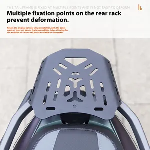 Soporte de equipaje trasero para <span class=keywords><strong>SYM</strong></span> Cruiser <span class=keywords><strong>400</strong></span>, pieza de modificación de alerón trasero, adecuada para modelos 24, hecha de acero al carbono. - Product Image 2