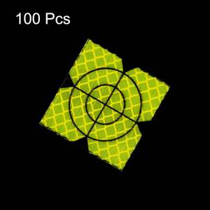 Hojas reflectoras de encuesta 40x40mm Cinta reflectante autoadhesiva Marca de objetivo de encuesta para estaciones totales, Verde - Product Image 3