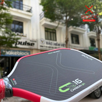 Pala de Pickleball EAVX Gen4 de Fibra de Carbono 3k, Superficie sin Bordes, 42 cm, Termoformada, Ecológica, Resistente al Agua, Raqueta Duradera, Vietnam