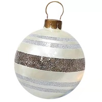 60cm PVC imprimé boule de Noël et ornements d'arbre jouet gonflable pour le plaisir en plein air ballons décoratifs fabriqués