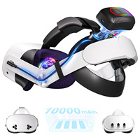 Tali Kepala Baterai Kompatibel dengan Oculus Meta Quest 3S/3, Baterai Magnetik 20.000 mAh dengan Pengisian Daya PD 20W