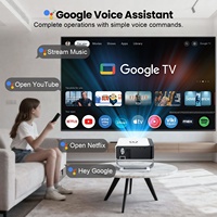 Vidéoprojecteur Portable 2026 à Mise au Point Automatique, 2+16 Go, Android 14, Courte Portée, S11 Full HD 1080P 4K, 500 ANSI Lumens, Cinéma Maison, WiFi 6