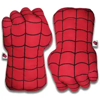 Детские плюшевые перчатки в виде кулака, реквизит для выступлений, детские игрушки для косплея на Хэллоуин, подарок для детей, боксерские перчатки Человек-паук